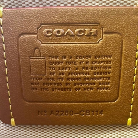 Coach Central Park Cashin Carry Tote 22 NWT w Dust Bag - Picture 8 of 9